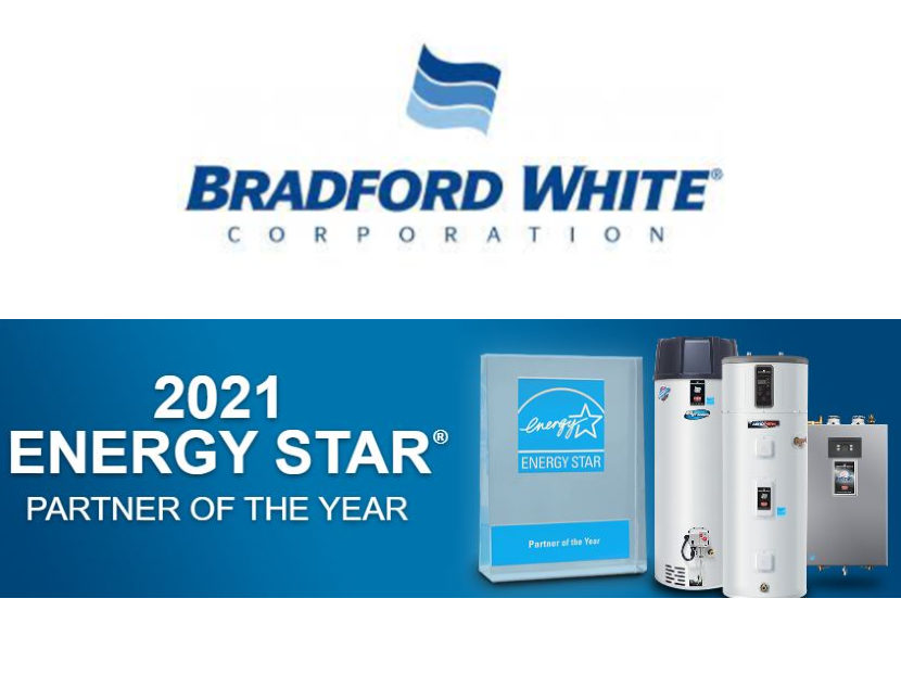 布拉德福德白色热水器获得2021年度能源之星合作伙伴奖