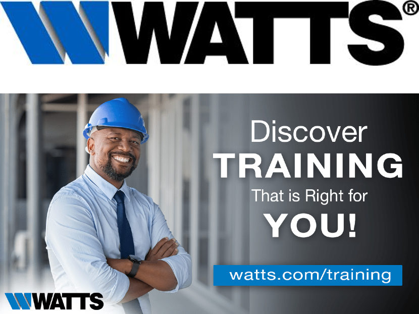 新的Watts.com内容聚焦行业领先的培训