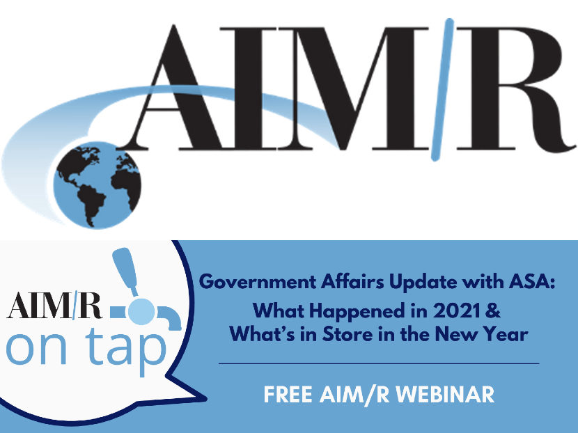 AIMR on Tap Webinar Government Affairs Update with ASA