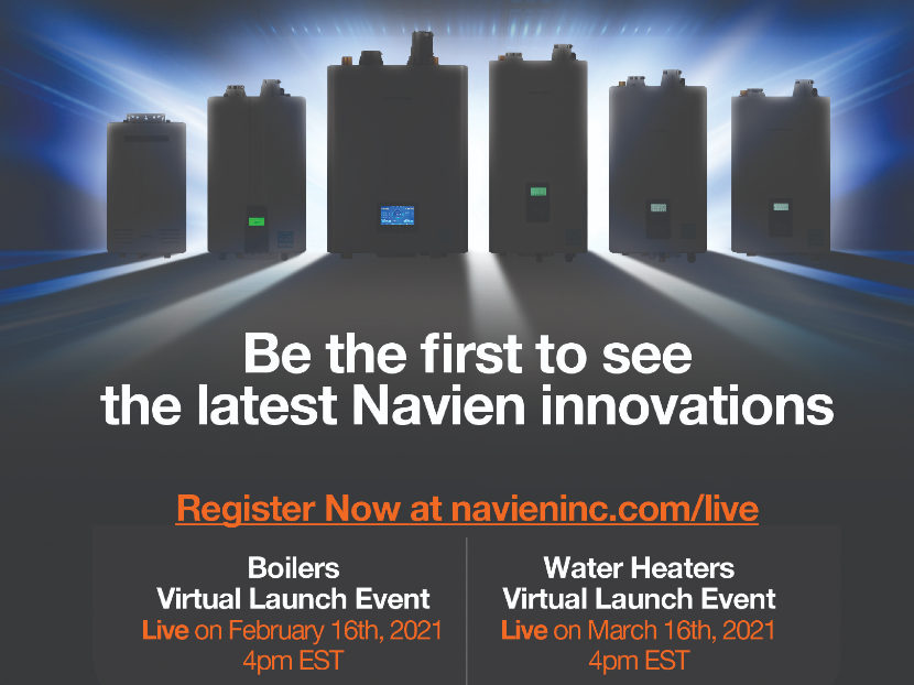 虚拟L Navien宣布锅炉和热水器aunch Events 2