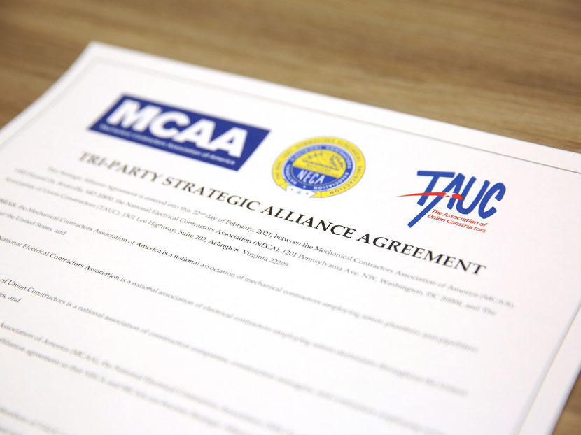 MCAA, NECA and TAUC Sign Strategic Alliance Agreement