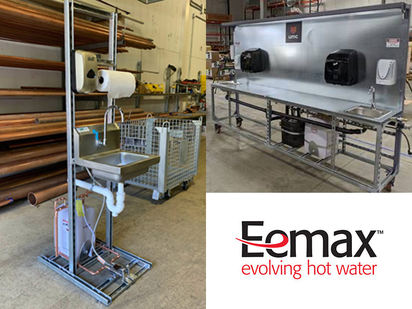 Eemax为全美临时医院的便携式洗手站销售了创纪录数量的微型电动水箱