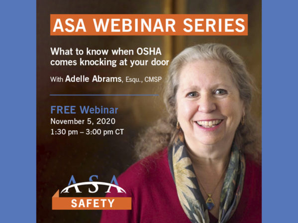 ASA安全委员会将举办OSHA网络研讨会