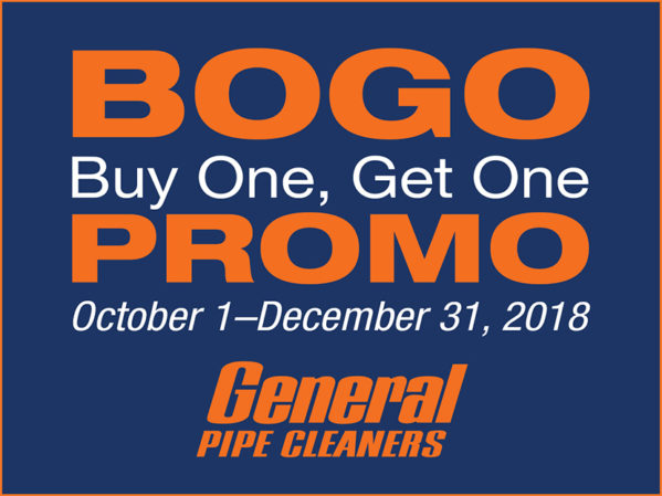 General Pipe Cleaners宣布2018年秋季BOGO促销活动